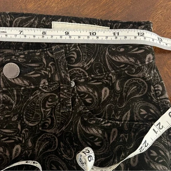 ANTHROPOLOGIE AG Adriano Goldschmied Velvet Paisley High Rise Stevie Ankle Pants - Picture 11 of 14